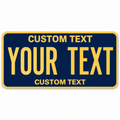 Navy Gold Plate