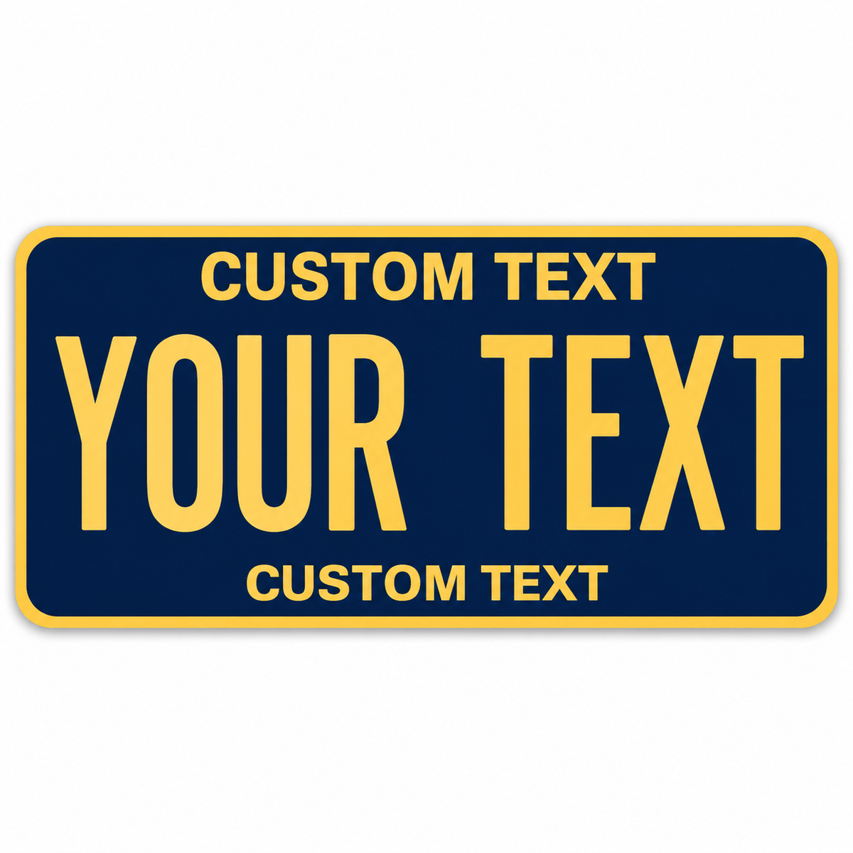 Navy Gold Plate