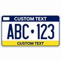 Navy Yellow Plate