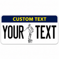 Navy Yellow Statue Plate