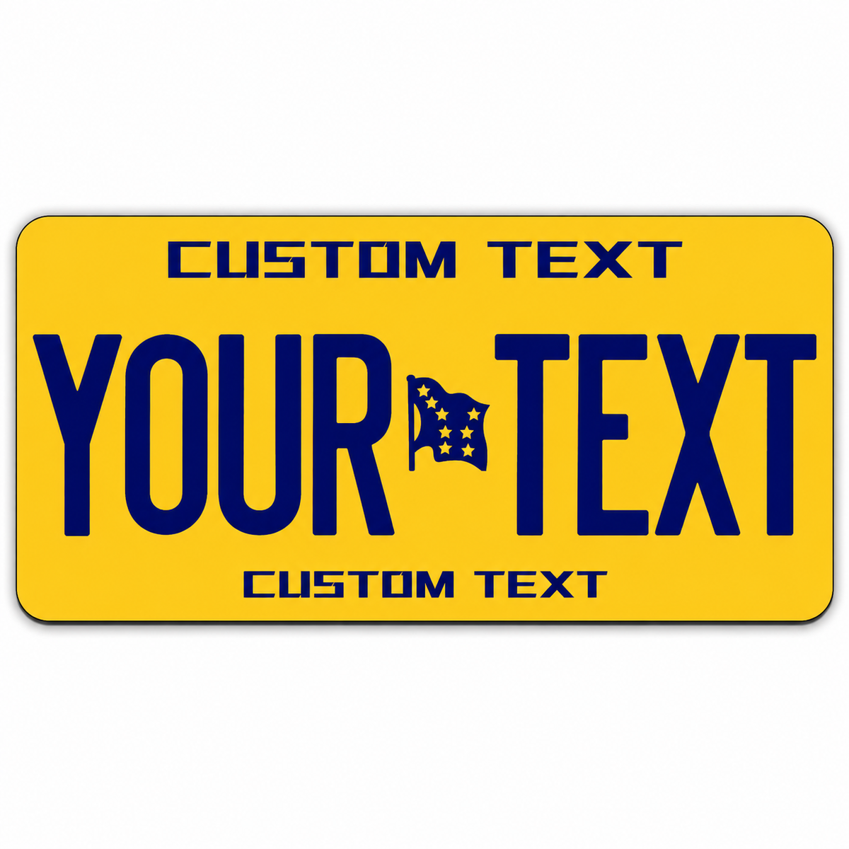Gold Navy Flag Plate